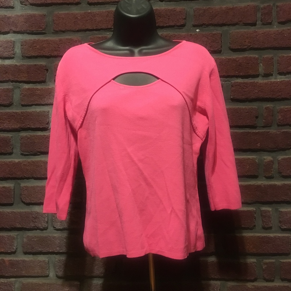 Joseph A. Pink Peekaboo Sweater